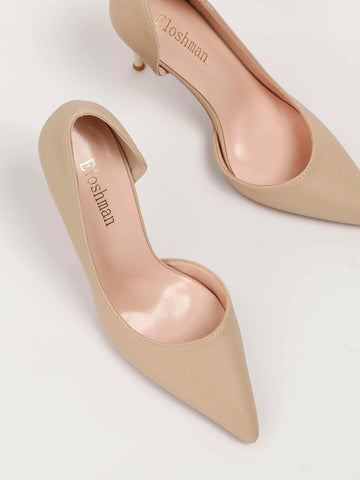 Minimalist Point Toe Stiletto Heeled Court Pumps