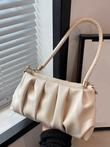 Fashion Pleated Pu Leather Shoulder Bag