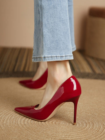 Women Point Toe Stiletto Heeled Pumps Funky Court Pumps