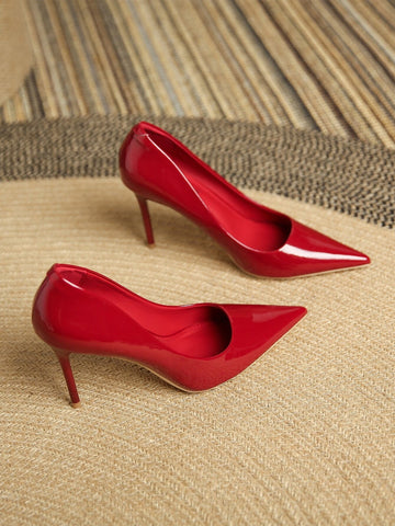 Women Point Toe Stiletto Heeled Pumps Funky Court Pumps