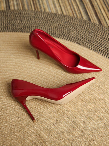 Women Point Toe Stiletto Heeled Pumps Funky Court Pumps