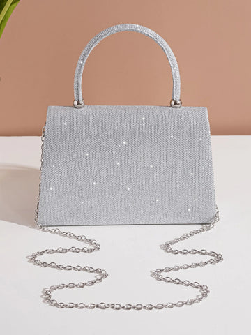 Vincy Glitter Handbag Glamorous, Elegant, Exquisite, Quiet Luxury Sequin, Stylish, Luxury, Shiny Glamorous Square Bag