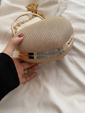 Glamorous Glitter Bling, Sequin, Luxury, Shiny Women's Heart Shaped Rhinestone Evening Clutch Bag