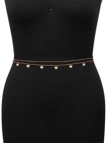 2pcs/set Butterfly Charm Waist Chain