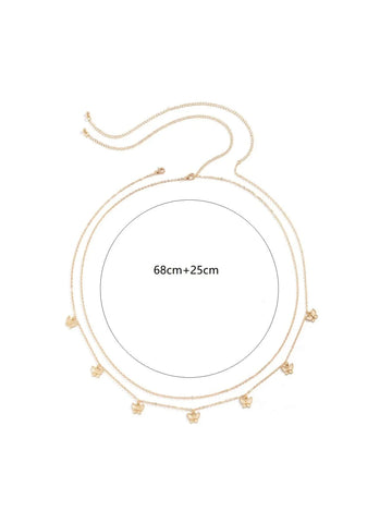 2pcs/set Butterfly Charm Waist Chain