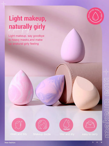 Makeup Sponge,4PCS Makeup Sponge set face sponge Beauty Sponges Egg Shaped Makeup Blender