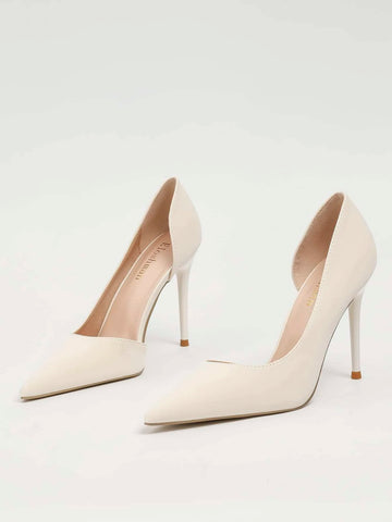 Minimalist Point Toe Stiletto Heeled Court Pumps