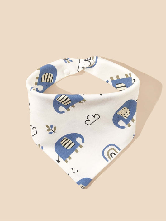 3pcs/Set Cartoon Pattern Cotton Baby Bibs For Girls & Boys