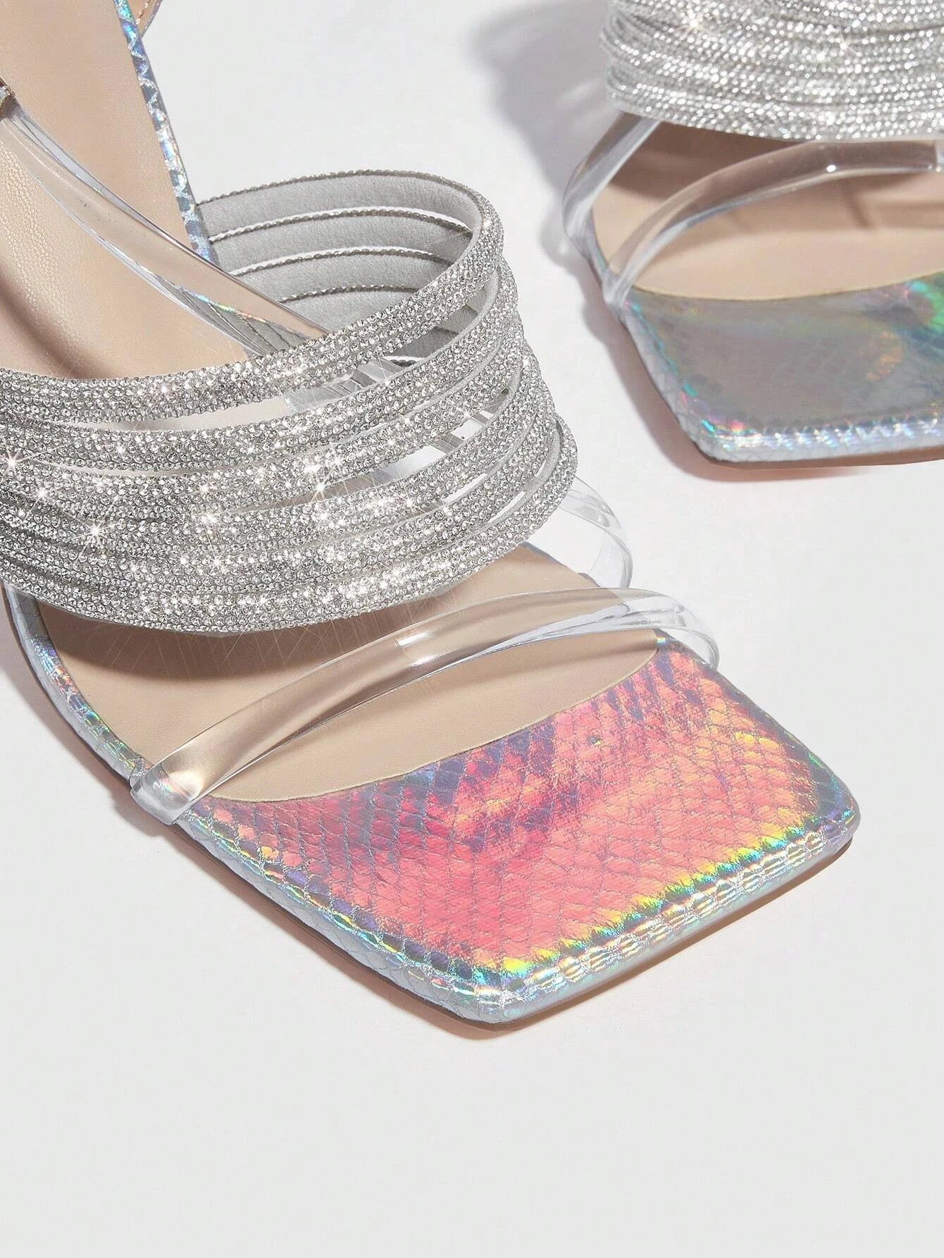 Glamorous Glitter Slingback Sandals