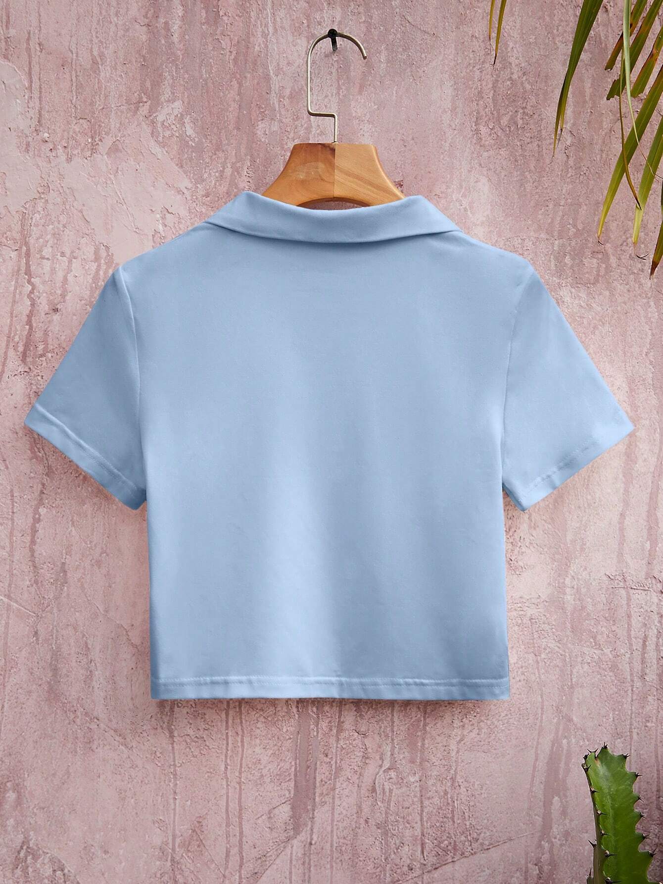 EZwear Half Zip Solid Tee