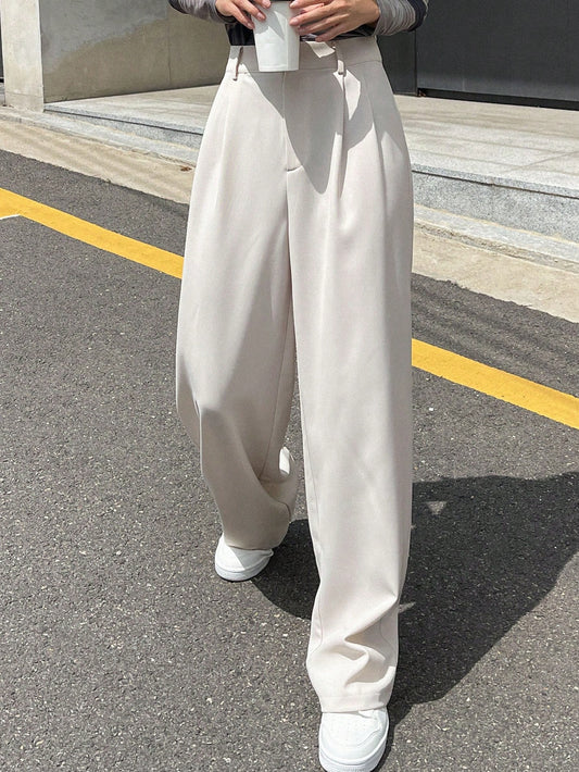 DAZY Women Solid Color Daily Wear Straight Leg Pants