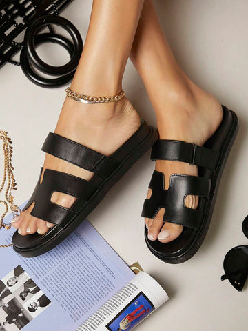 SHUZIA Open Toe Slip-On Sliders