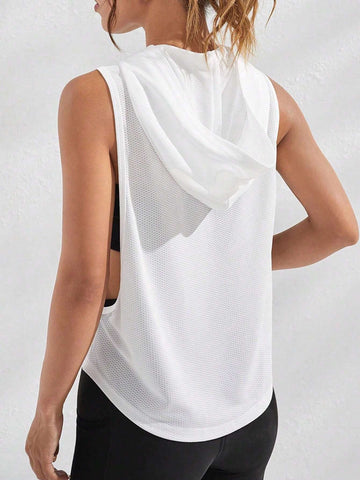 Street Sport Letter Graphic Hooded Sports Sweatshirt