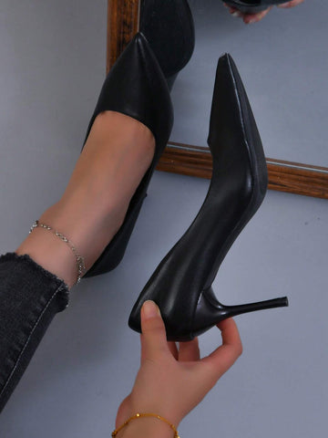 Women Point Toe Stiletto Heeled Pumps