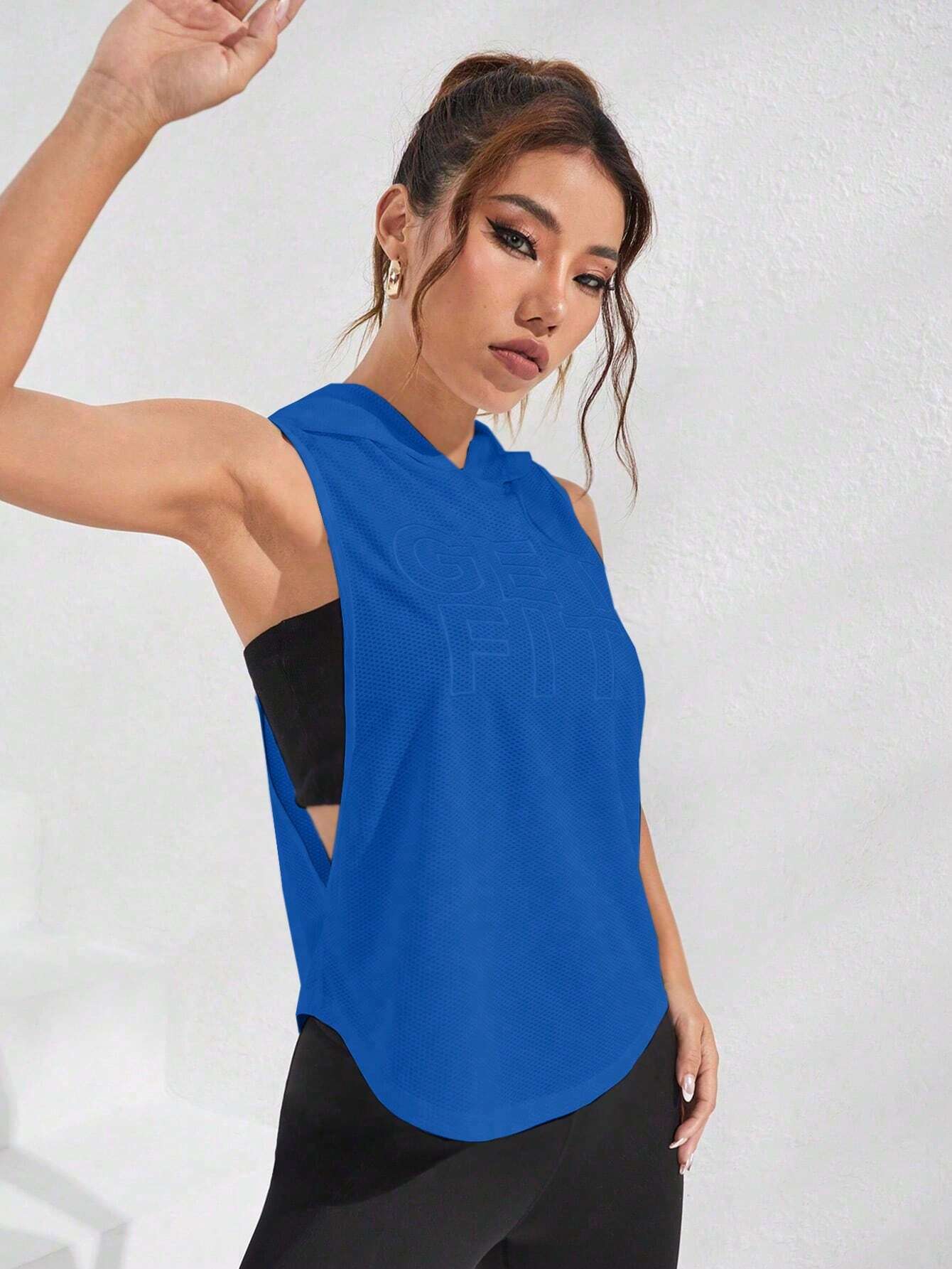 Street Sport Letter Graphic Hooded Sports Sweatshirt