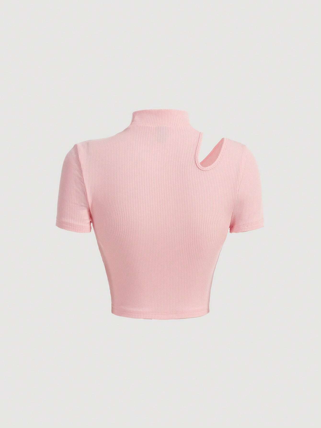 MOD Cut Out Mock Neck Tee
