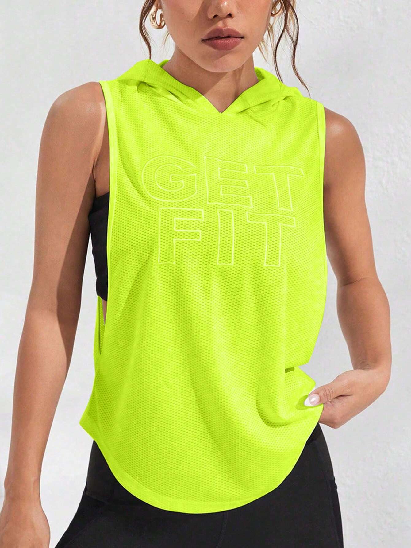 Street Sport Letter Graphic Hooded Sports Sweatshirt