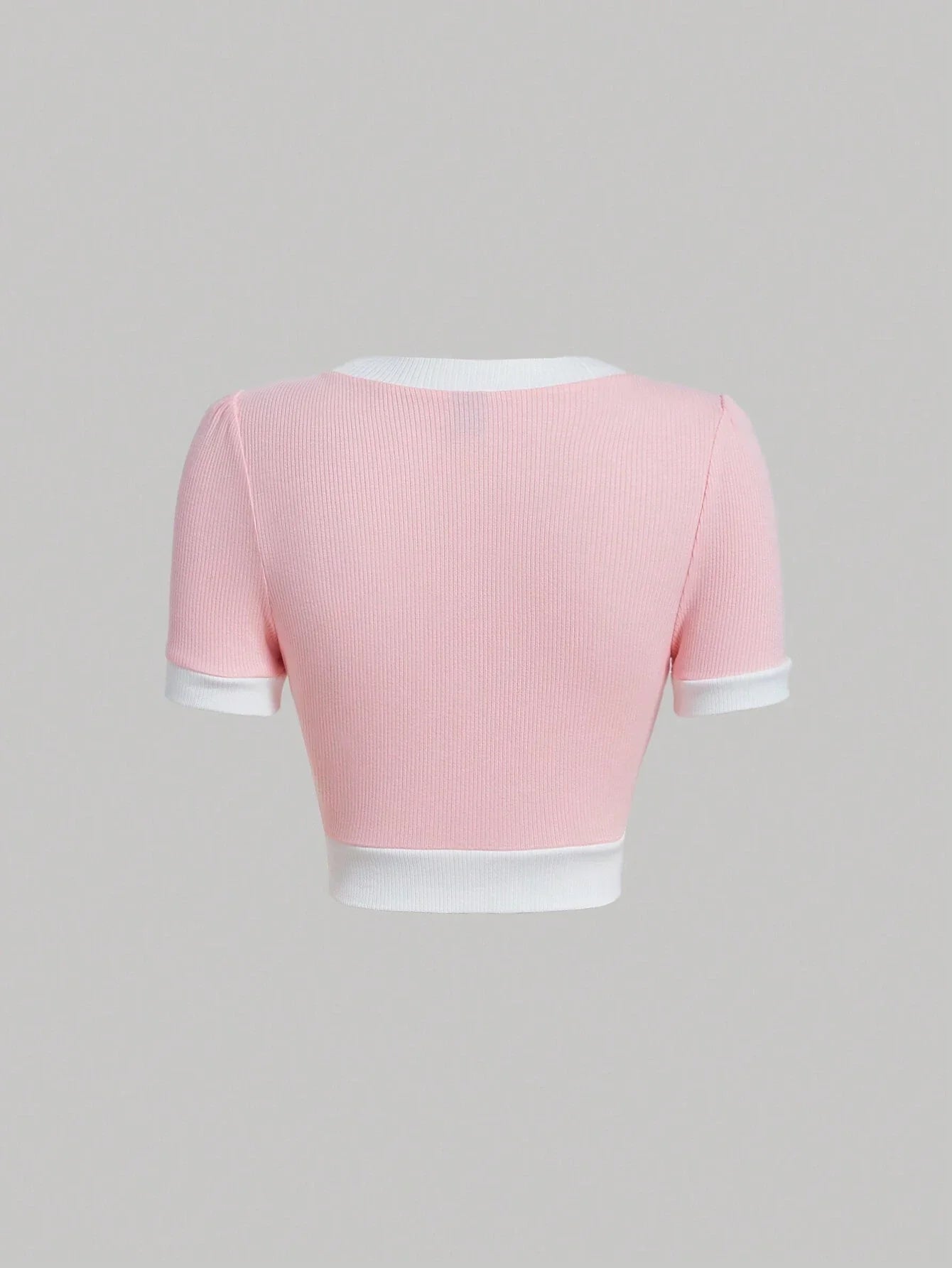 MOD Contrast Trim Button Front Tee