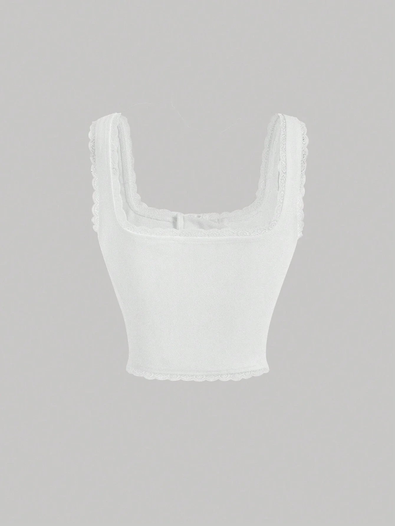 MOD Floral Print Lace Up Front Tank Top