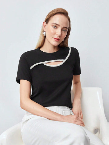 MOTF PREMIUM PEARL CUTOUT TOP