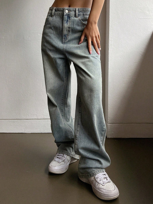 DAZY Solid Wide Leg Jeans