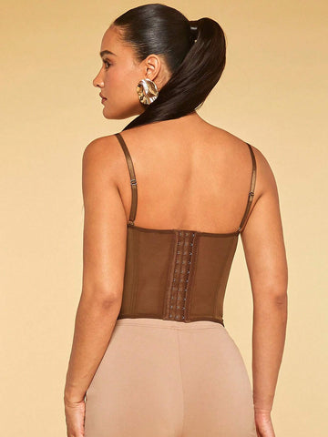 BAE Lace Trim Bustier Cami Top