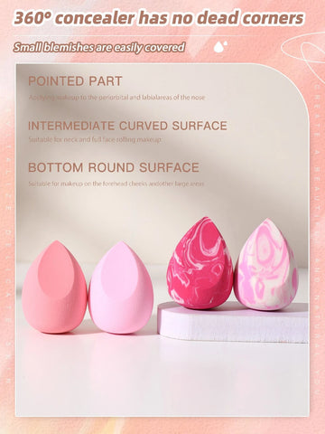 Makeup Sponge,4PCS Makeup Sponge set face sponge Beauty Sponges Egg Shaped Makeup Blender