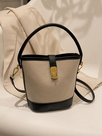 Colorblock Bucket Bag Mini Twist Lock