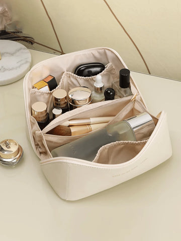 Pu Leather Cosmetic Bag Women's Makeup Bag