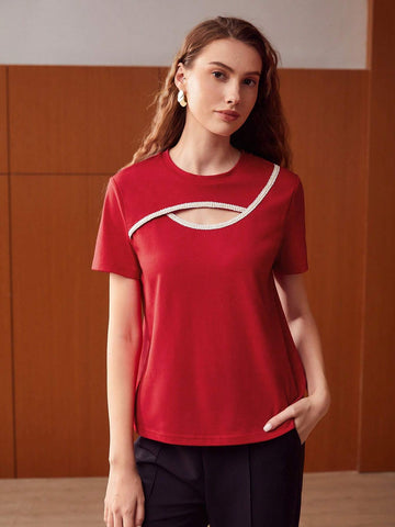 MOTF PREMIUM PEARL CUTOUT TOP