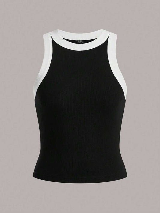 BASICS Contrast Trim Tank Top