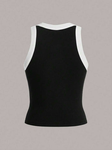 BASICS Contrast Trim Tank Top