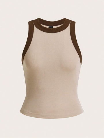 BASICS Contrast Trim Tank Top
