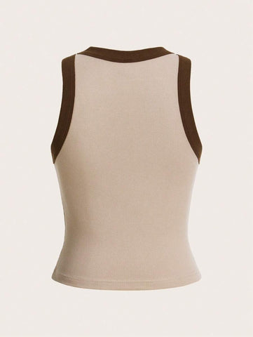 BASICS Contrast Trim Tank Top