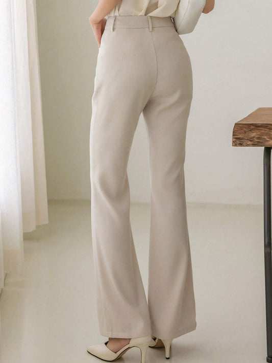 DAZY Business Casual Solid Color Women Suit Pants