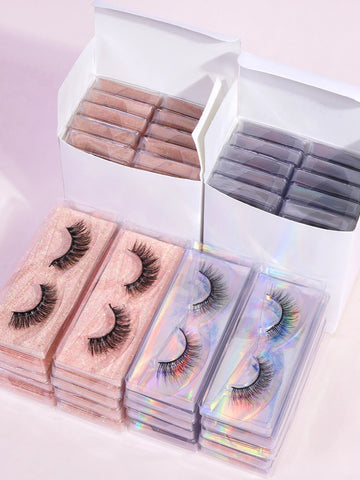 20Pairs Of Natural Cross Full Mixed Style False Eyelashes