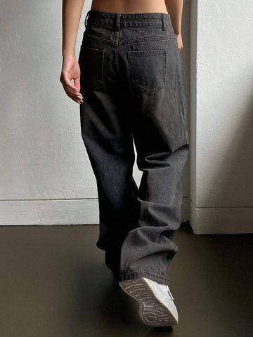 DAZY Solid Wide Leg Jeans