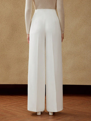 MOTF PREMIUM WIDE BELT DETAIL SUIT PANTS