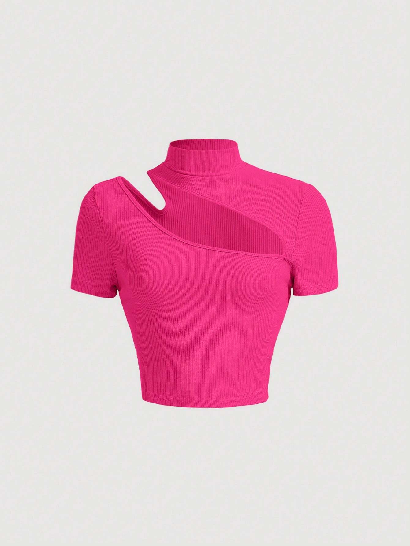 MOD Cut Out Mock Neck Tee