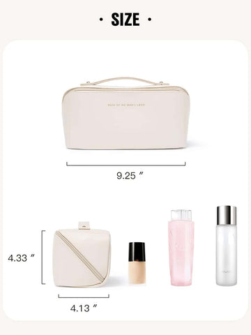 Pu Leather Cosmetic Bag Women's Makeup Bag