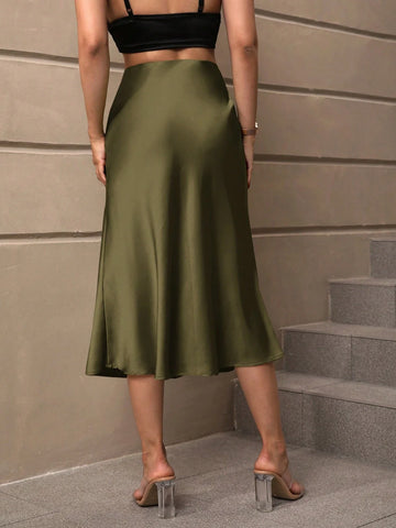 BAE High Waist Satin Skirt