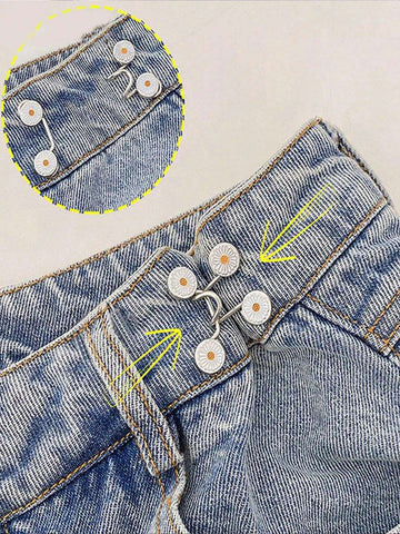 1Pc Invisible Adjustable Waist Reduction Buckle Pin (Without Cardboard)