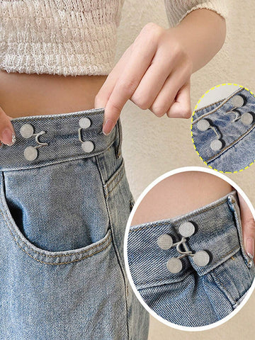 1Pc Invisible Adjustable Waist Reduction Buckle Pin (Without Cardboard)