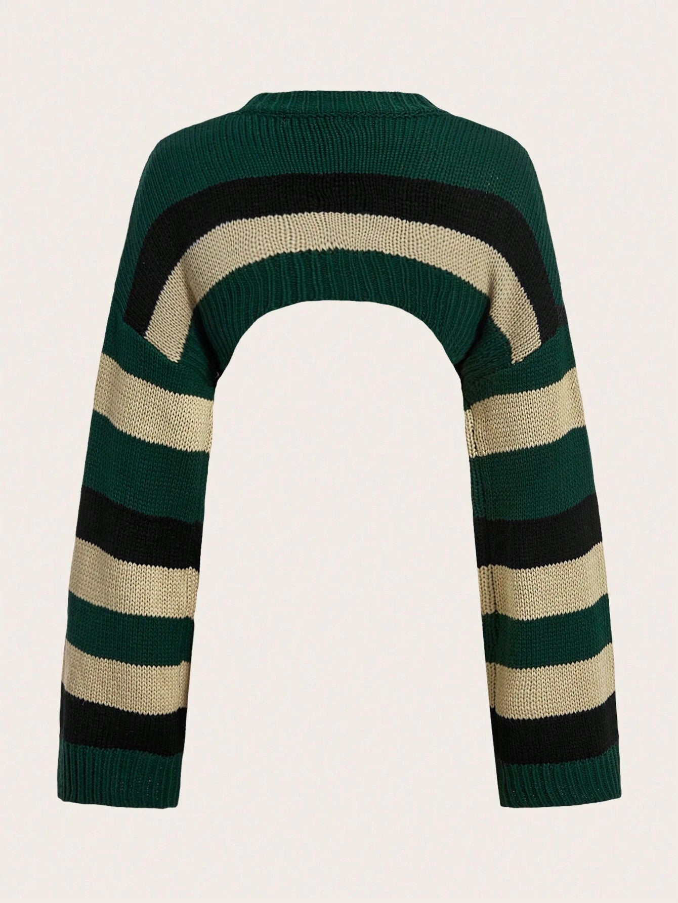 ICON Striped Pattern Micro Crop Sweater