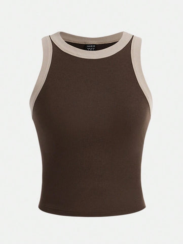 BASICS Contrast Trim Tank Top