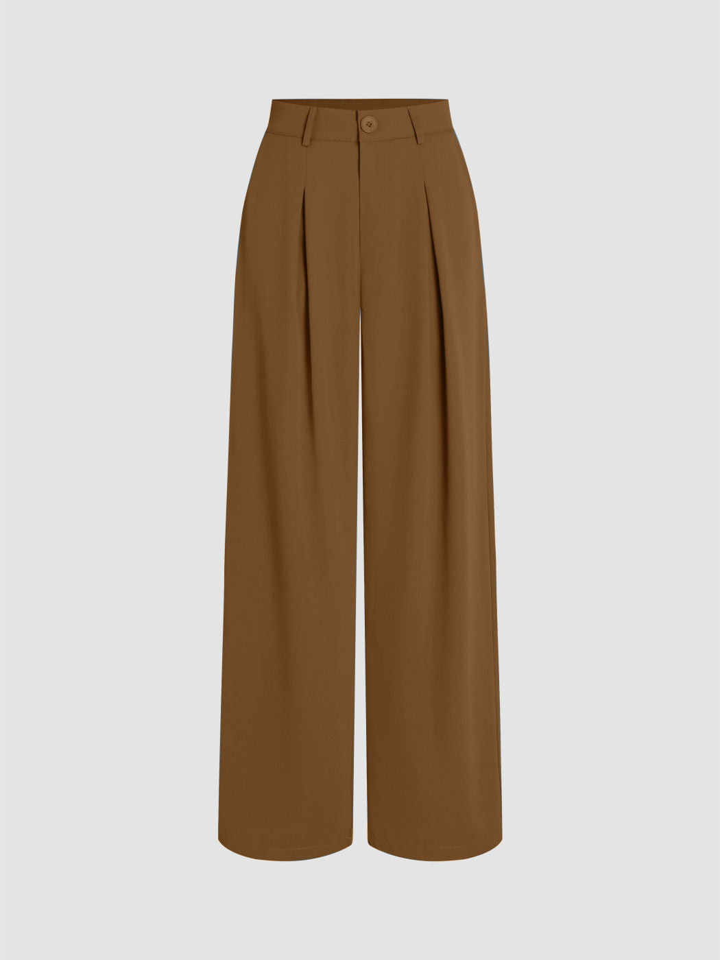 MILK TEA PLEATED WIDE LEG TROUSERS