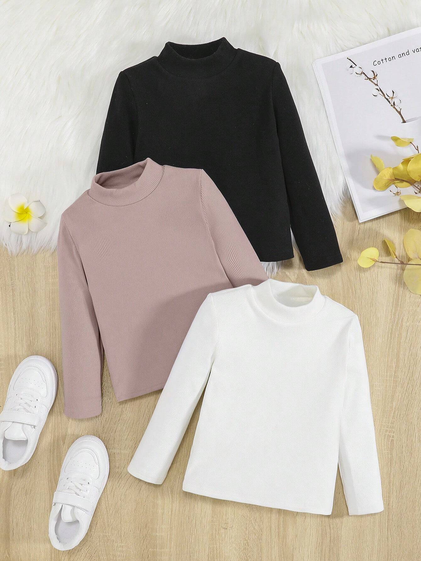 Young Girl 3pcs Mock Neck Tee