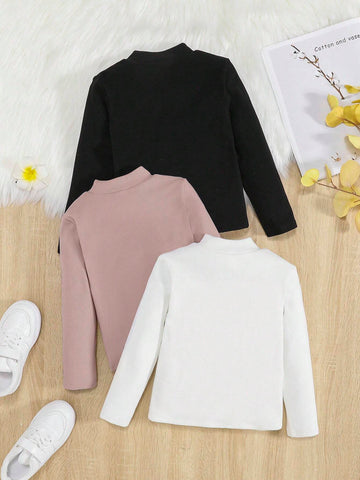 Young Girl 3pcs Mock Neck Tee