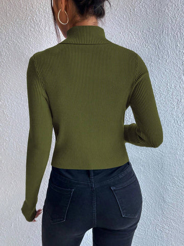 Privé Turtleneck Button Detail Sweater