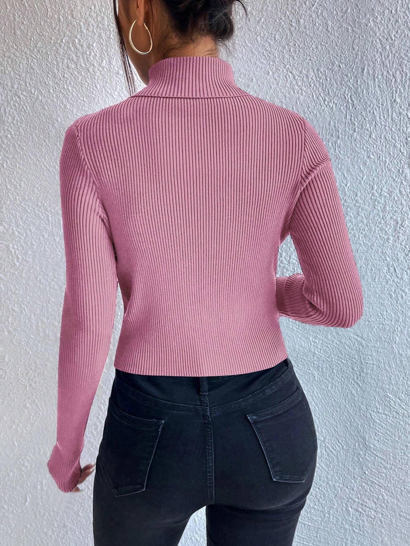 Privé Turtleneck Button Detail Sweater